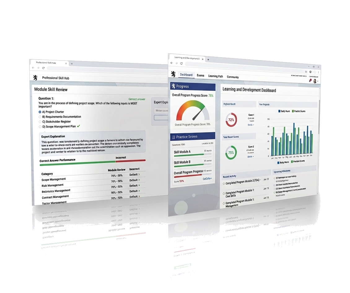 Takken Exam progress dashboard preview